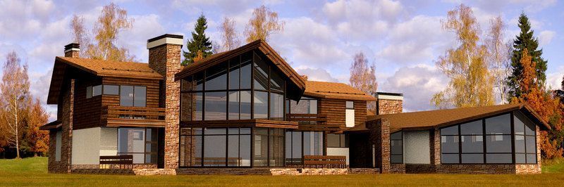 Остекление коттеджа